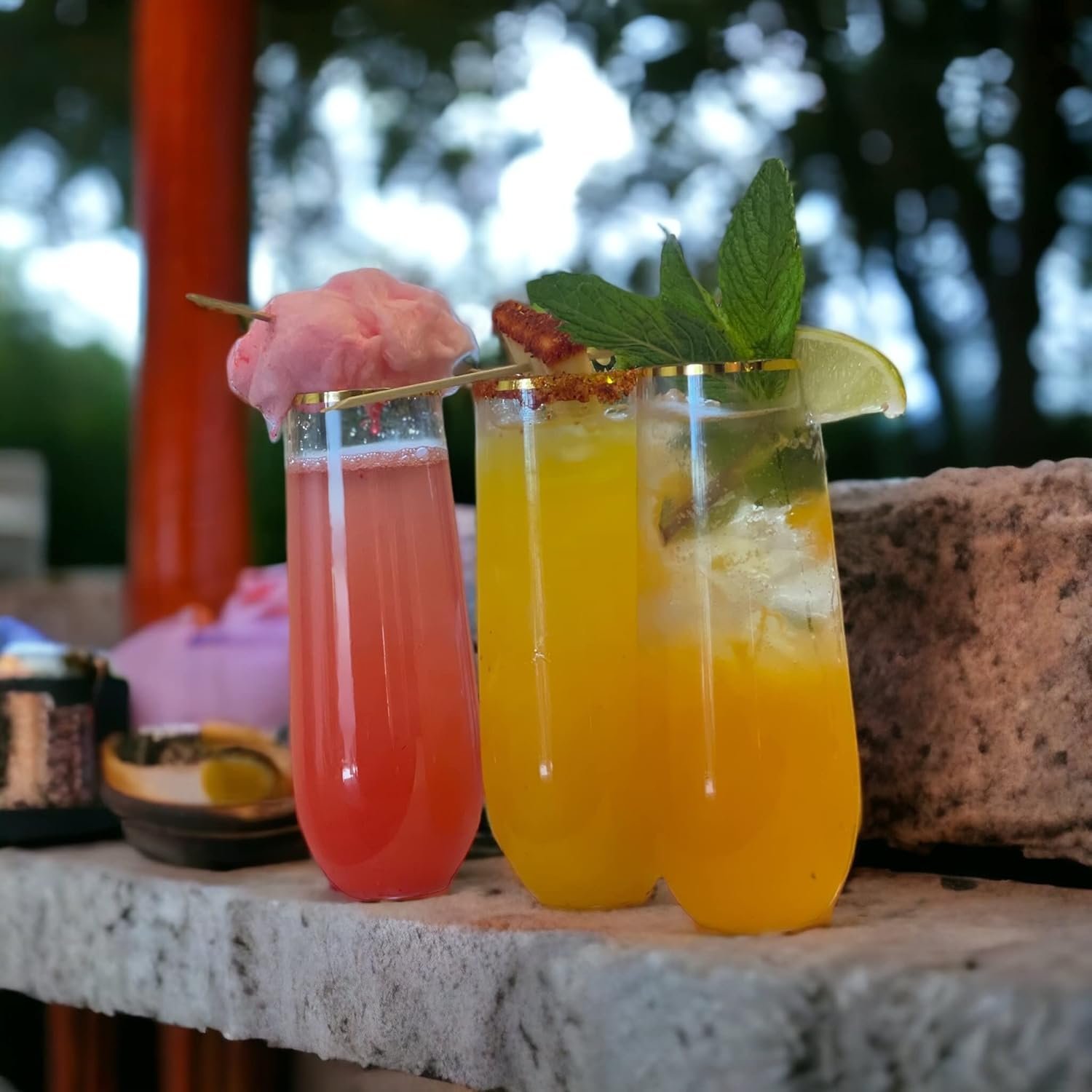 Wholesale 48-Pack 9 Oz Gold Rimmed Stemless Plastic Champagne Flutes Clear Disposable BPA-Free Recyclable Shatterproof Toasting Glasses for Weddings Parties Celebrations Supplier Wholesale 48-Pack 9 Oz Gold Rimmed Stemless Plastic Champagne Flutes Clear Disposable BPA-Free Recyclable Shatterproof Toasting Glasses for Weddings Parties Celebrations Supplier