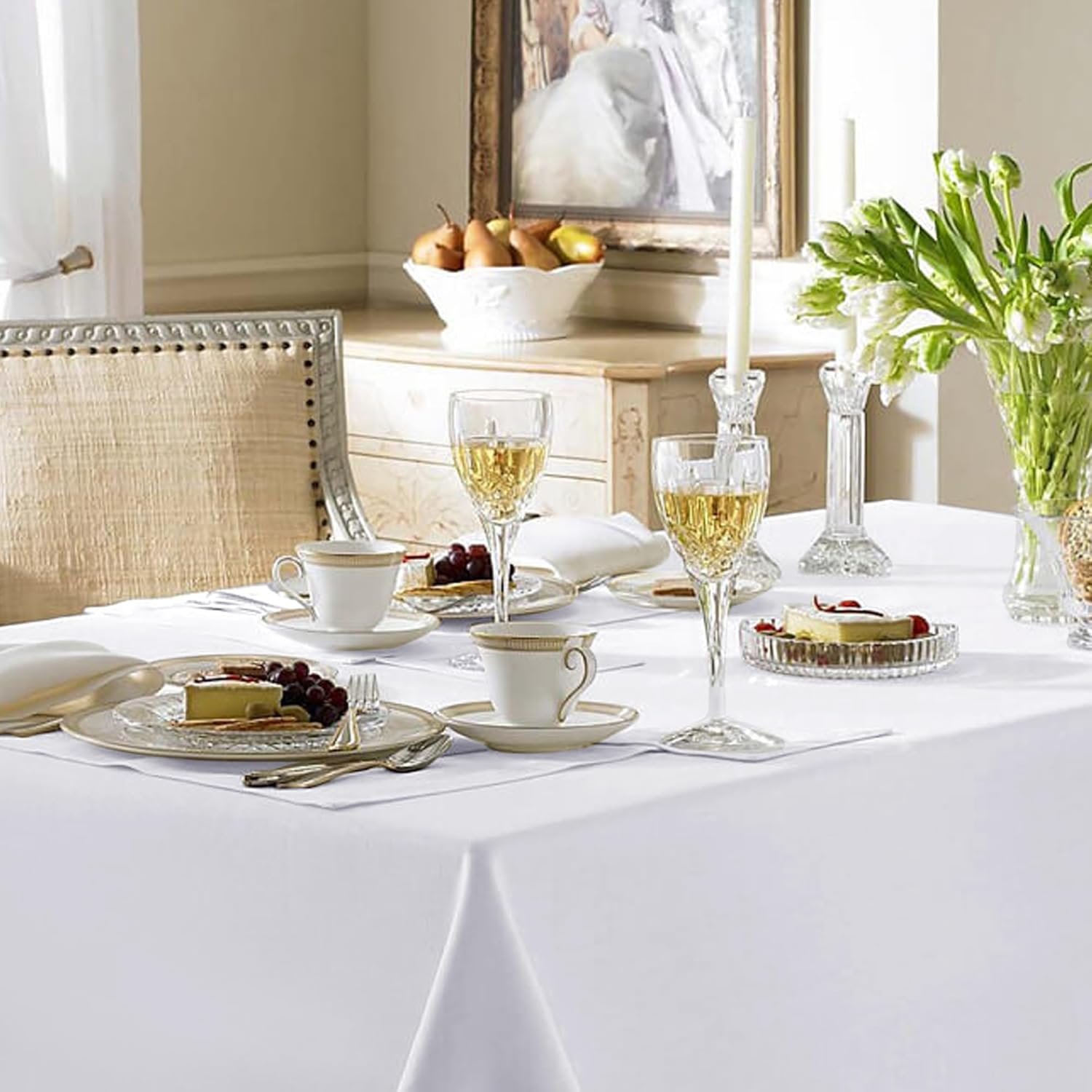 Wholesale White Tablecloths for Rectangle Tables 6 Pack 70 x 120 Inches Reusable Washable Polyester Covers for 6-8 Ft Tables Wedding Party Banquet Supplier Wholesale White Tablecloths for Rectangle Tables 6 Pack 70 x 120 Inches Reusable Washable Polyester Covers for 6-8 Ft Tables Wedding Party Banquet Supplier