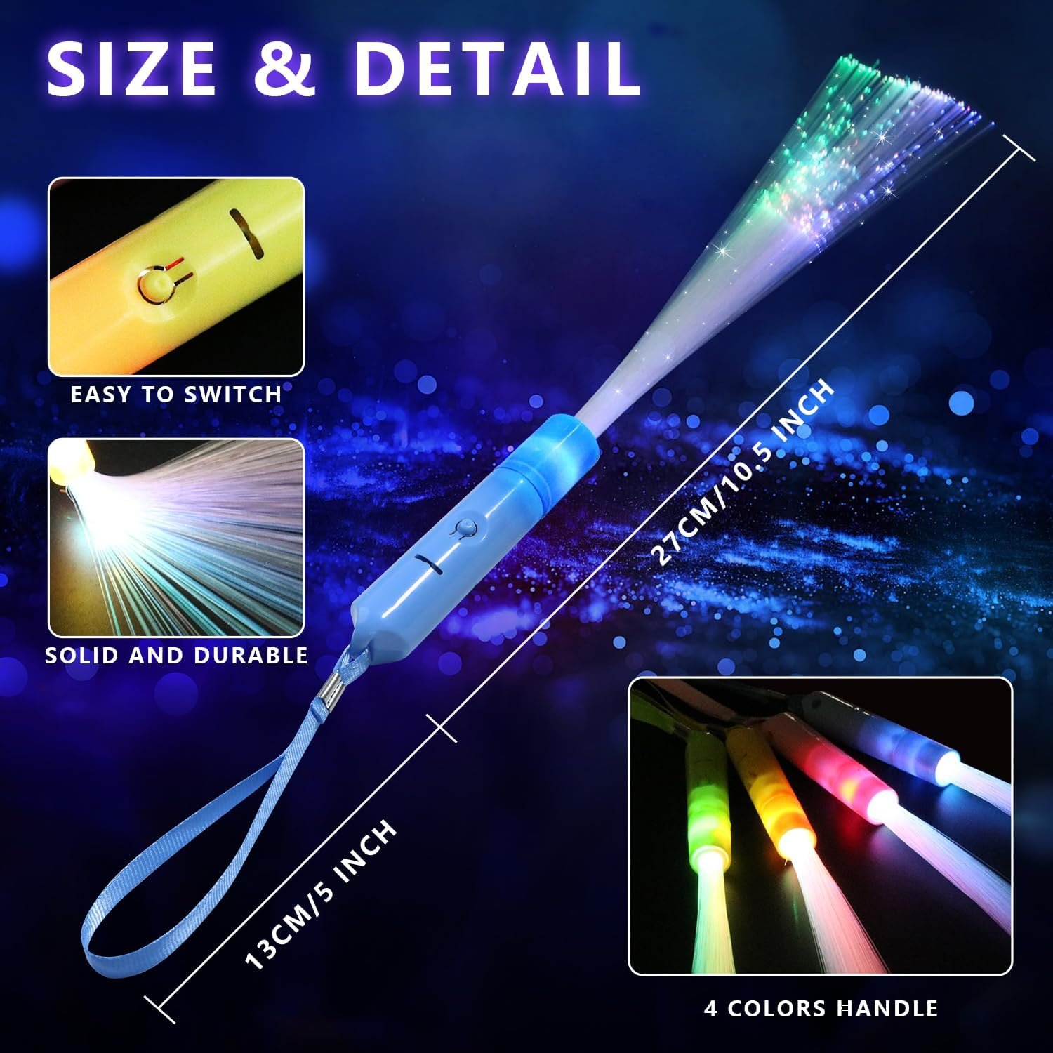 Wholesale 36PCS Fiber Optic Glow Wands LED Light Up with 3 Models Colorful Flashing Party Supplies Bulk Supplier Wholesale 36PCS Fiber Optic Glow Wands LED Light Up with 3 Models Colorful Flashing Party Supplies Bulk Supplier