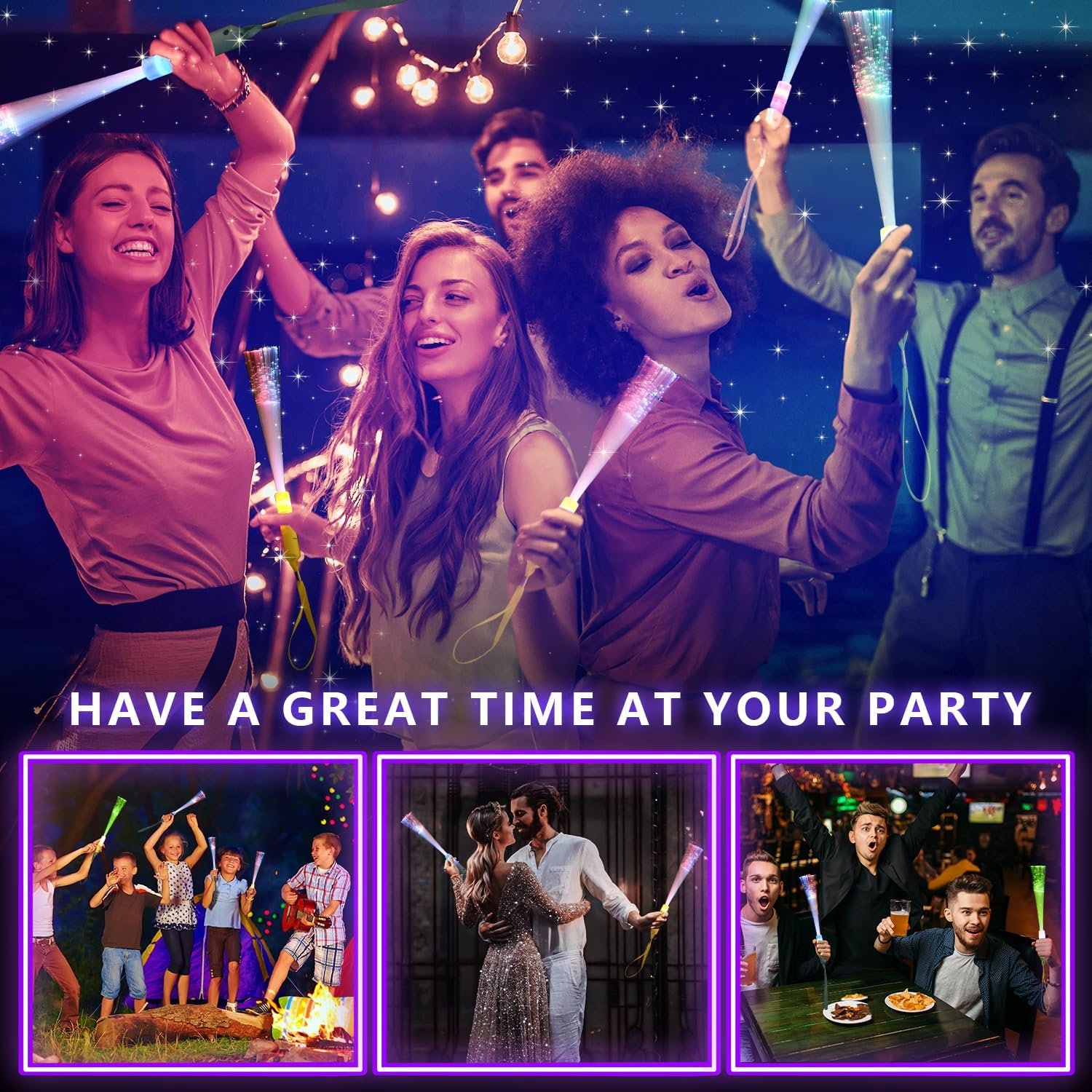 Wholesale 36PCS Fiber Optic Glow Wands LED Light Up with 3 Models Colorful Flashing Party Supplies Bulk Supplier Wholesale 36PCS Fiber Optic Glow Wands LED Light Up with 3 Models Colorful Flashing Party Supplies Bulk Supplier