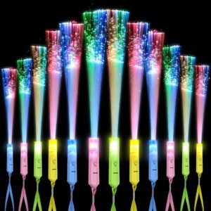 36PCS Fiber Optic Wands Glow Wand LED Light Up Wand Bulk with 3 Models Colorful Flashing Glow in The Dark Party Supplies Fiber Optic Lights Glow Wands Bulk Party Pack for Birthday Party Favor Wedding