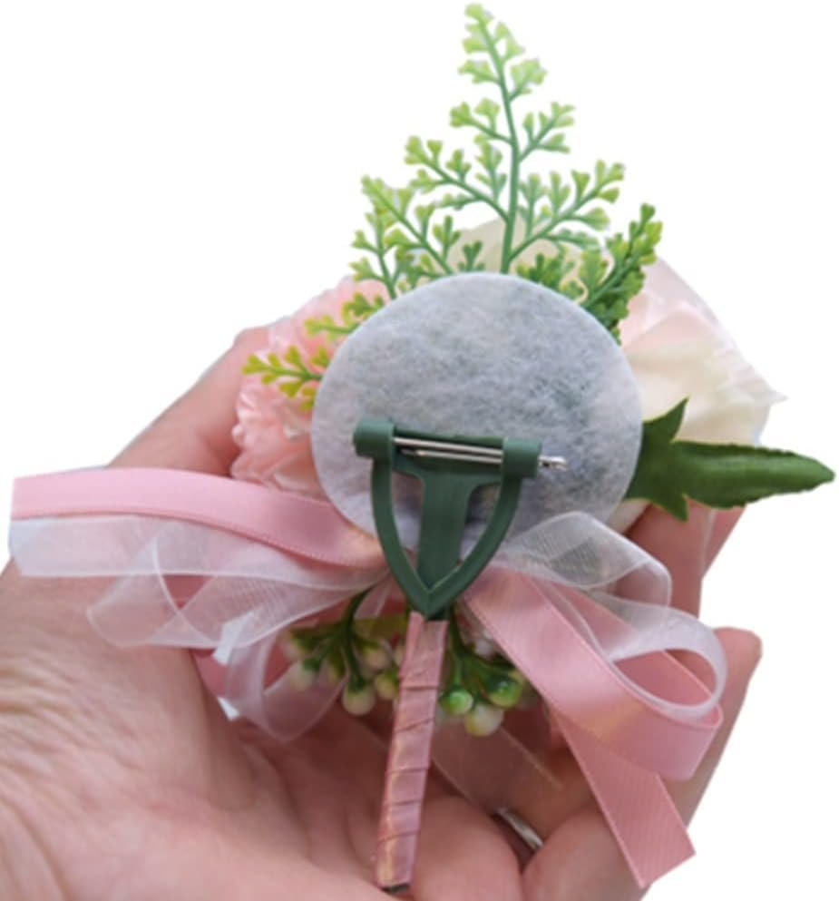 Wholesale 2PCS White Rose Flower Wrist Corsage Boutonniere Set for Men Women Bride Bridesmaid Wedding Party Prom Decorations Supplier