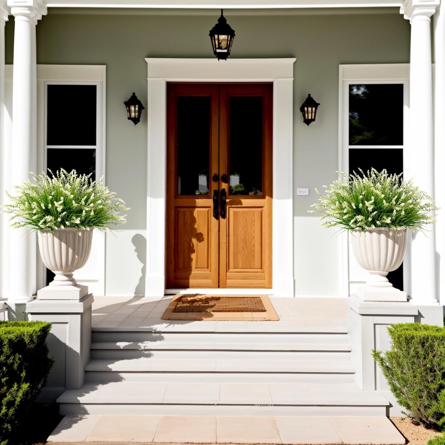 Wholesale UV Resistant Artificial Monkey Grass Fake Greenery Shrubs for Outdoor Porch Patio Courtyard Garden Decor Realistic No Fade Plants Supplier