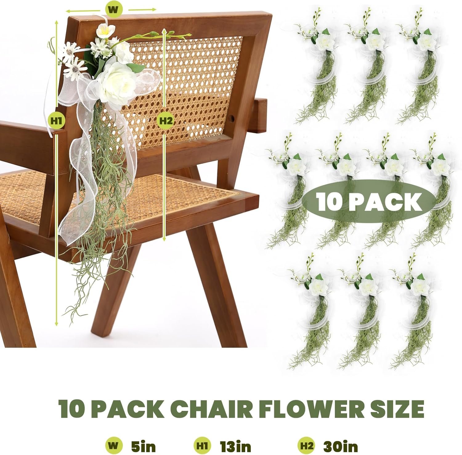 Wholesale 10 Pack Pew Flowers Wedding Aisle Chair Decorations with Artificial Flowers Ribbons for Church Arrangement Party Outdoor Supplier Wholesale 10 Pack Pew Flowers Wedding Aisle Chair Decorations with Artificial Flowers Ribbons for Church Arrangement Party Outdoor Supplier