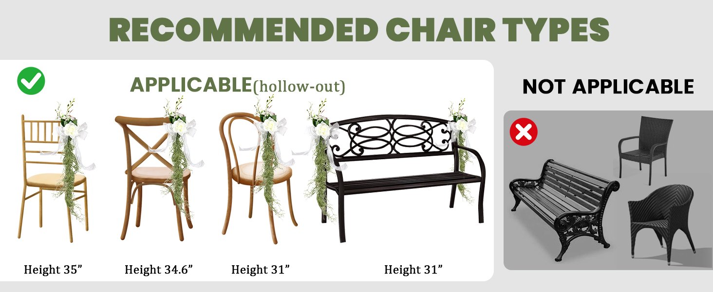 Wholesale 10 Pack Pew Flowers Wedding Aisle Chair Decorations with Artificial Flowers Ribbons for Church Arrangement Party Outdoor Supplier Wholesale 10 Pack Pew Flowers Wedding Aisle Chair Decorations with Artificial Flowers Ribbons for Church Arrangement Party Outdoor Supplier