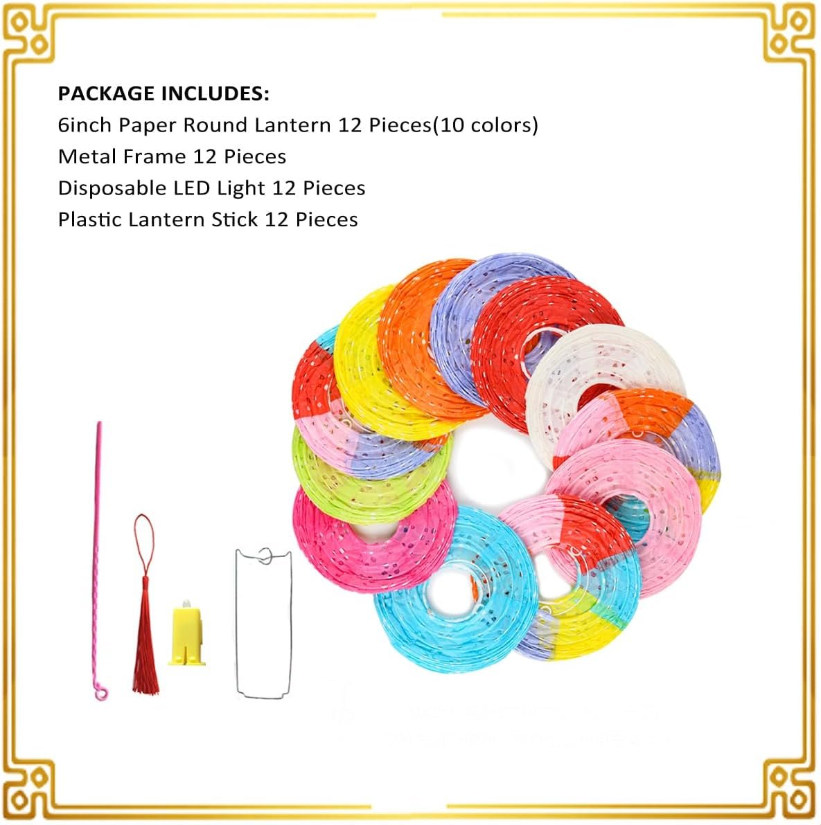 Wholesale 12Pcs 8 Inch Oval Paper Lanterns with LED Lights Tassel Sticks Hanging Decorative Lanterns for Lunar New Year Spring Festival Party Decorations Supplier Wholesale 12Pcs 8 Inch Oval Paper Lanterns with LED Lights Tassel Sticks Hanging Decorative Lanterns for Lunar New Year Spring Festival Party Decorations Supplier