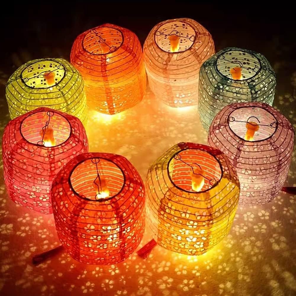 Wholesale 12Pcs 8 Inch Oval Paper Lanterns with LED Lights Tassel Sticks Hanging Decorative Lanterns for Lunar New Year Spring Festival Party Decorations Supplier Wholesale 12Pcs 8 Inch Oval Paper Lanterns with LED Lights Tassel Sticks Hanging Decorative Lanterns for Lunar New Year Spring Festival Party Decorations Supplier