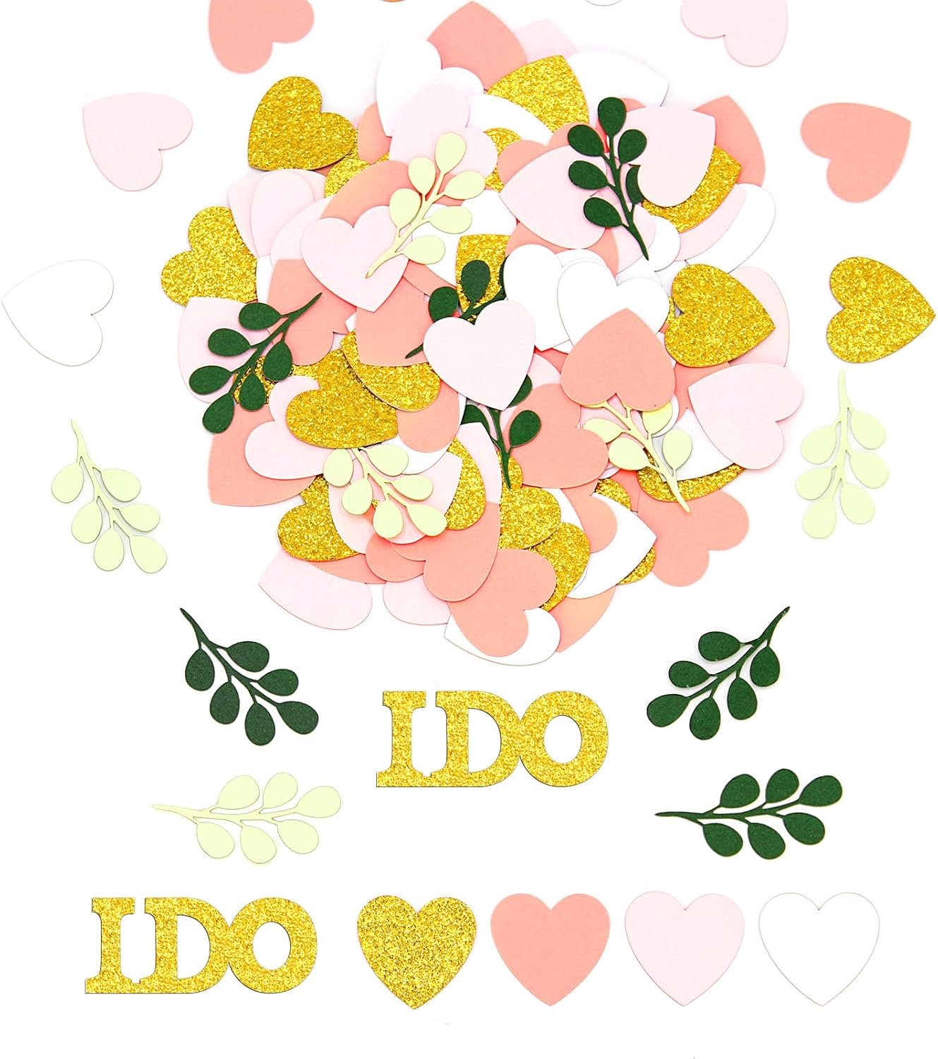 Wholesale 200PC Sage Green and Pink Gold Wedding Confetti Hearts I Do Table Scatter for Bridal Shower Engagement Bachelorette Party Decor Supplier Wholesale 200PC Sage Green and Pink Gold Wedding Confetti Hearts I Do Table Scatter for Bridal Shower Engagement Bachelorette Party Decor Supplier