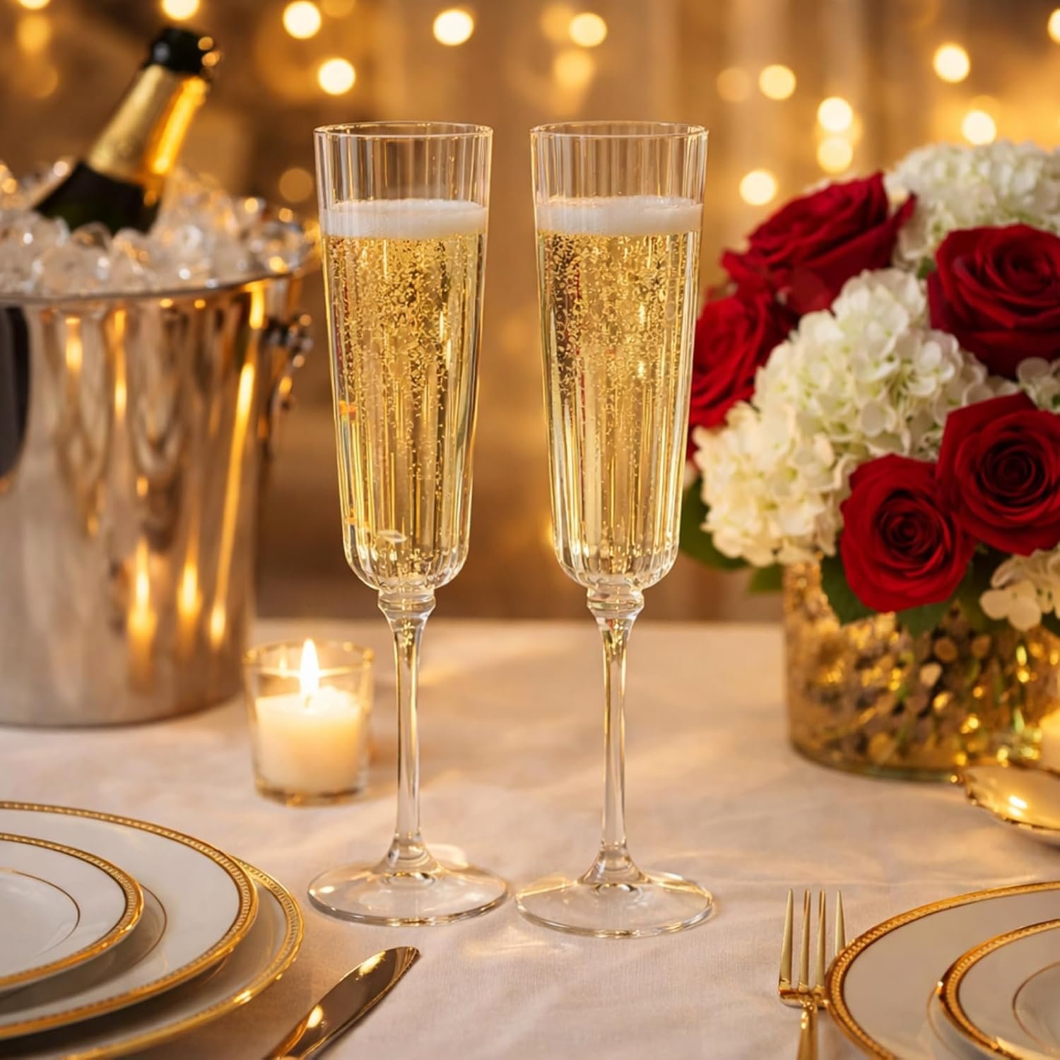 Wholesale 48 Pcs 6.4 oz Plastic Ribbed Stemmed Clear Vintage Disposable Champagne Flutes for Weddings Birthdays Anniversaries Supplier Wholesale 48 Pcs 6.4 oz Plastic Ribbed Stemmed Clear Vintage Disposable Champagne Flutes for Weddings Birthdays Anniversaries Supplier
