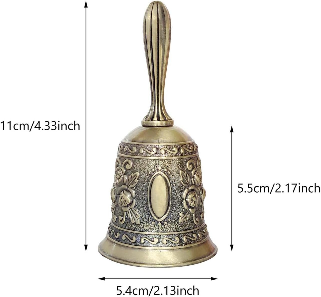 Wholesale 1 Pack Hand Held Metal Dinner Wedding Service Vintage Bell Supplier