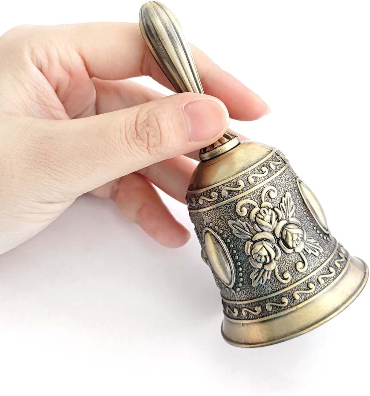 Wholesale 1 Pack Hand Held Metal Dinner Wedding Service Vintage Bell Supplier