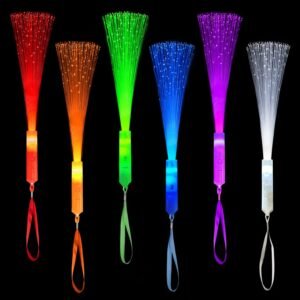 Easter Glow in Dark Party Favors Supplies Toys Accessories for Kids-12 Pack,Light Up Fiber Optic Wand LED Sparklers Fireworks Sticks for Toddlers,Easter Basket Stuffers Games Decorations for Boy Girl