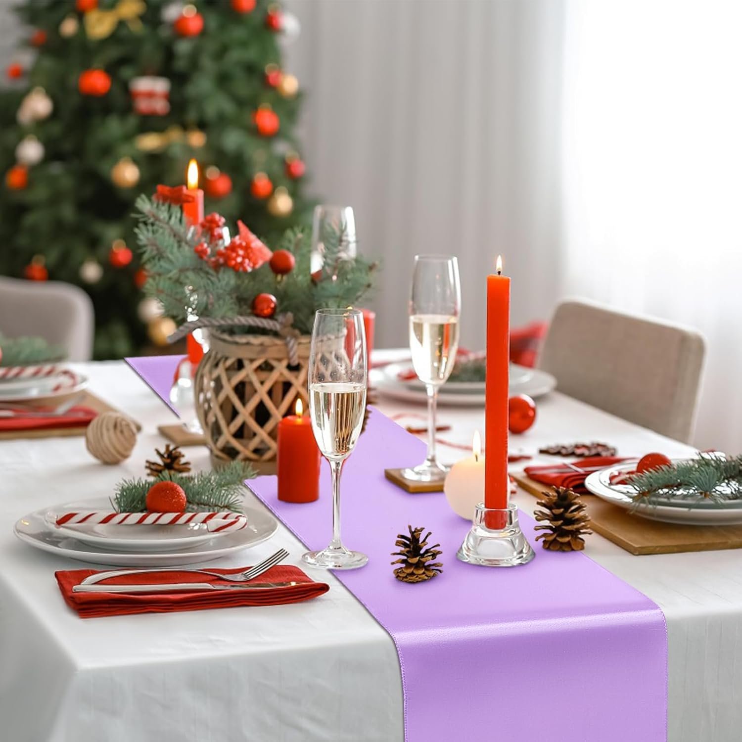 Wholesale Lavender Satin Table Runners 12x108 Inch 24 Pack Smooth for Party Wedding Banquets Birthday Supplier Wholesale Lavender Satin Table Runners 12x108 Inch 24 Pack Smooth for Party Wedding Banquets Birthday Supplier