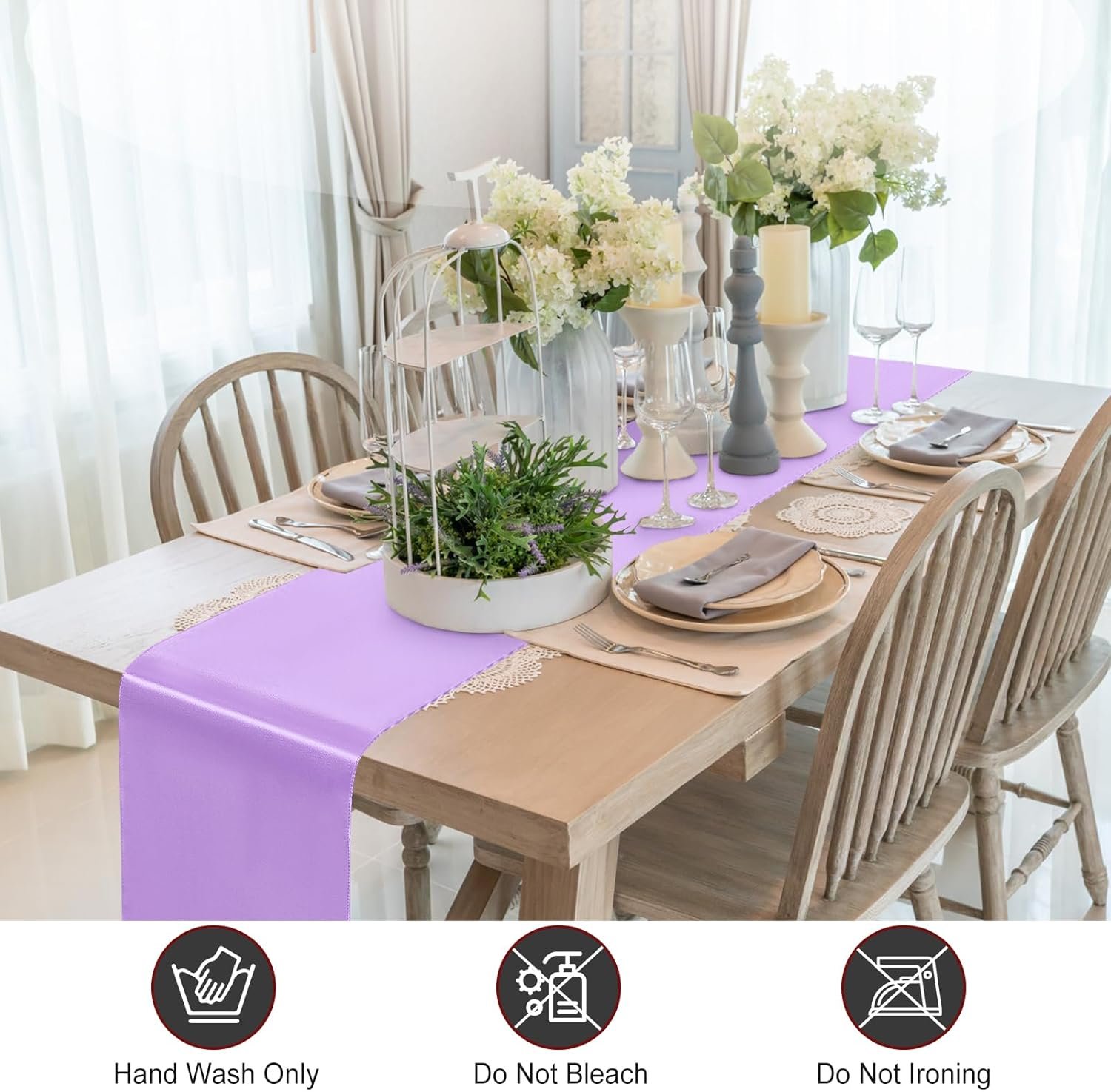 Wholesale Lavender Satin Table Runners 12x108 Inch 24 Pack Smooth for Party Wedding Banquets Birthday Supplier Wholesale Lavender Satin Table Runners 12x108 Inch 24 Pack Smooth for Party Wedding Banquets Birthday Supplier