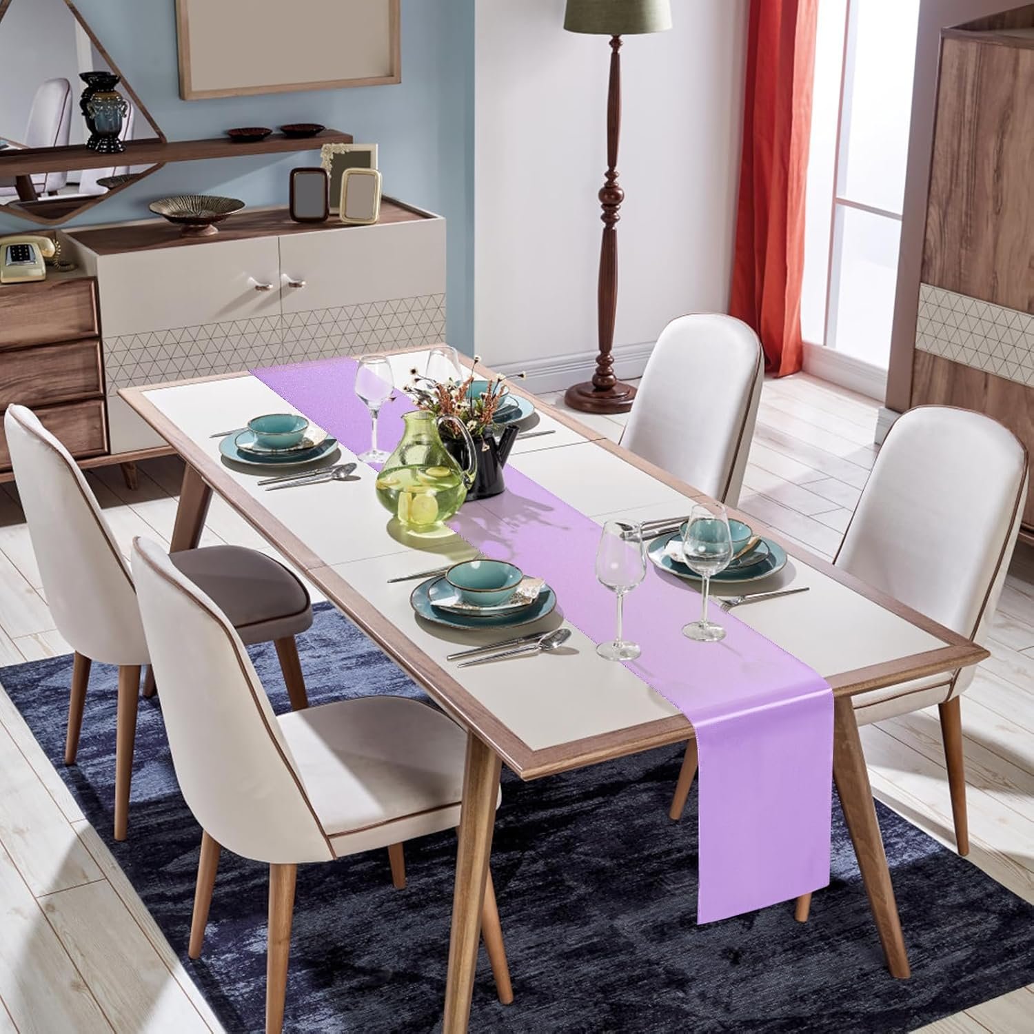 Wholesale Lavender Satin Table Runners 12x108 Inch 24 Pack Smooth for Party Wedding Banquets Birthday Supplier Wholesale Lavender Satin Table Runners 12x108 Inch 24 Pack Smooth for Party Wedding Banquets Birthday Supplier