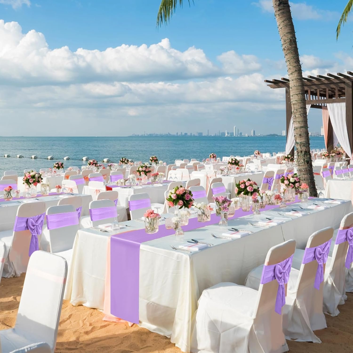 Wholesale Lavender Satin Table Runners 12x108 Inch 24 Pack Smooth for Party Wedding Banquets Birthday Supplier Wholesale Lavender Satin Table Runners 12x108 Inch 24 Pack Smooth for Party Wedding Banquets Birthday Supplier