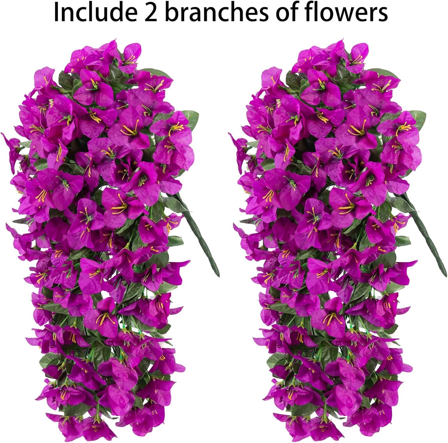Wholesale 2 Pcs Purple Faux Bougainvillea Artificial Flowers UV Resistant Real-Look Silk Long Trailing Vines for Outdoor Front Door Porch Planter Urn Patio Garden Decoration Supplier Wholesale 2 Pcs Purple Faux Bougainvillea Artificial Flowers UV Resistant Real-Look Silk Long Trailing Vines for Outdoor Front Door Porch Planter Urn Patio Garden Decoration Supplier