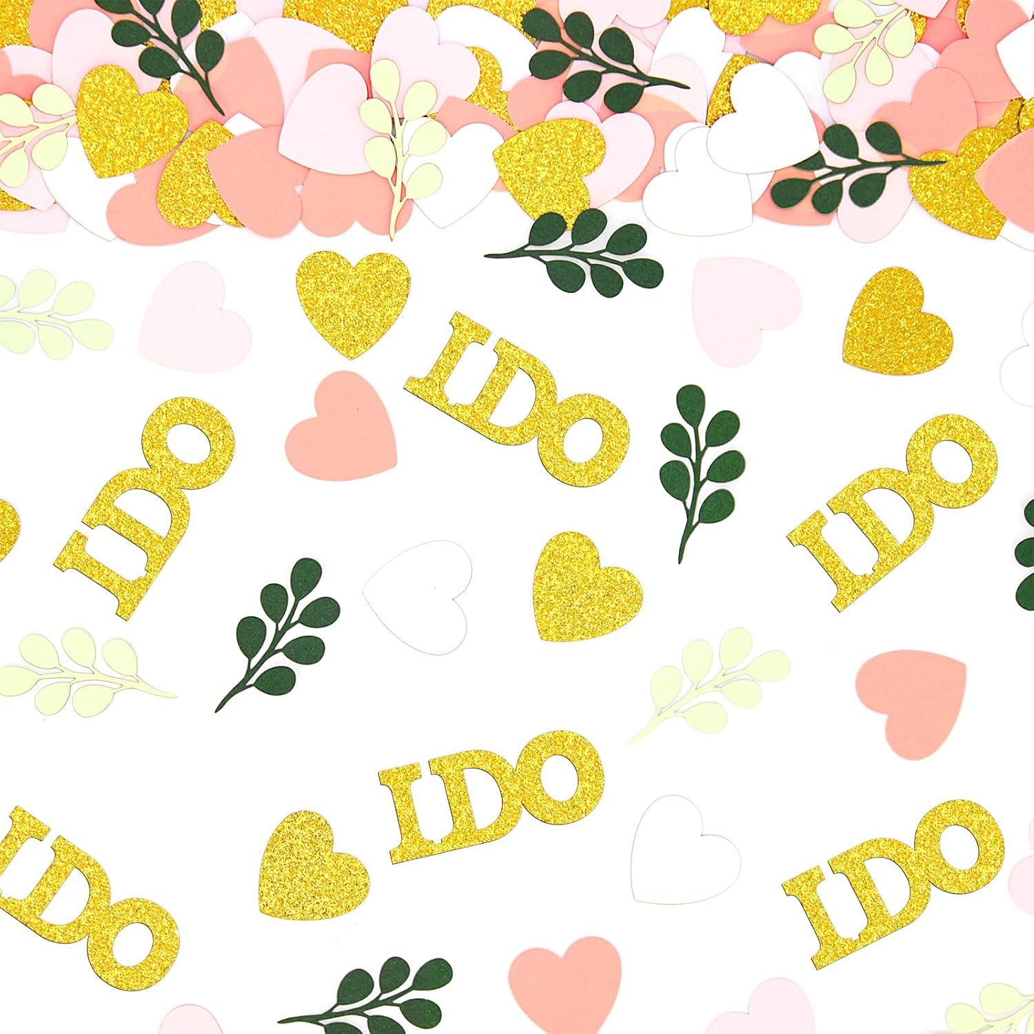 Wholesale 200PC Sage Green and Pink Gold Wedding Confetti Hearts I Do Table Scatter for Bridal Shower Engagement Bachelorette Party Decor Supplier Wholesale 200PC Sage Green and Pink Gold Wedding Confetti Hearts I Do Table Scatter for Bridal Shower Engagement Bachelorette Party Decor Supplier