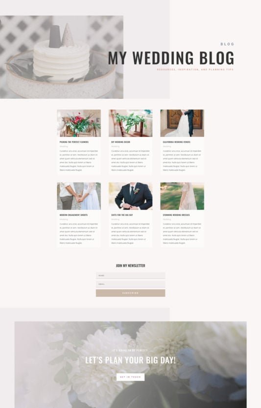 Get Your FREE Wedding Planner Website!