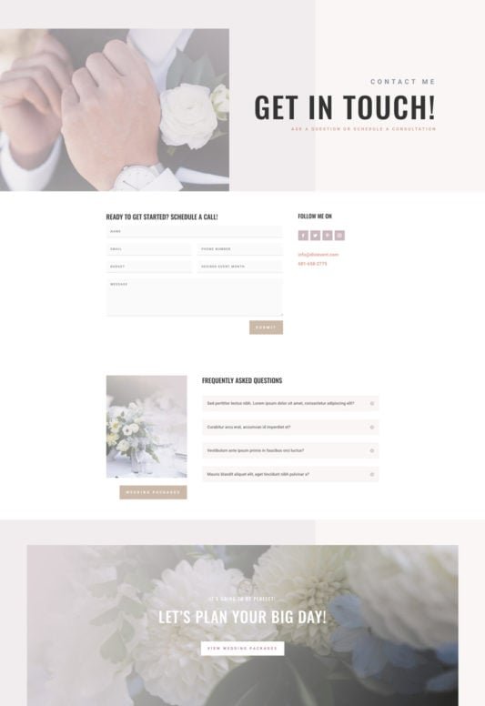 Get Your FREE Wedding Planner Website!