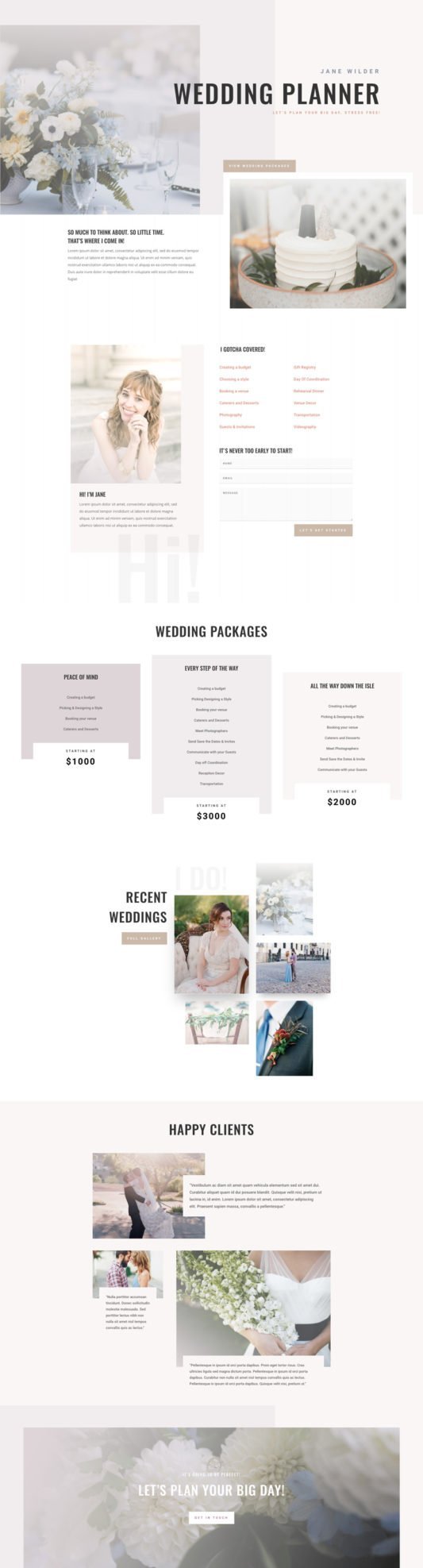 Get Your FREE Wedding Planner Website!